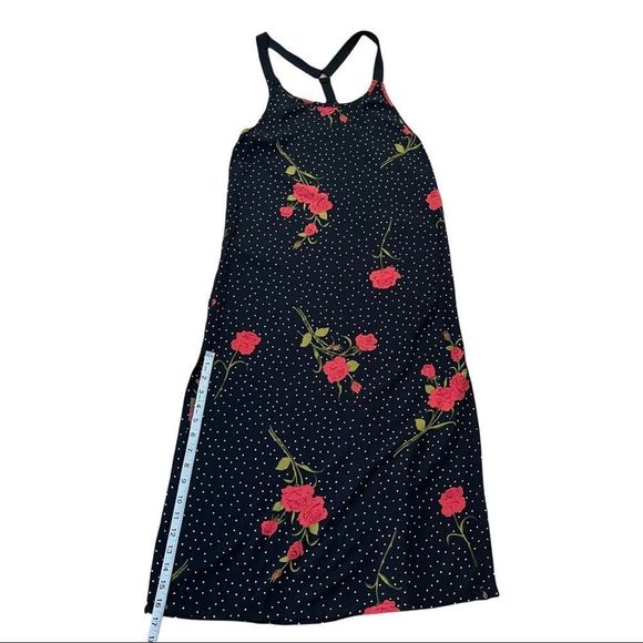 Volcom Polka Dot Rose Floral Midi Dress Sz S - Picture 15 of 15